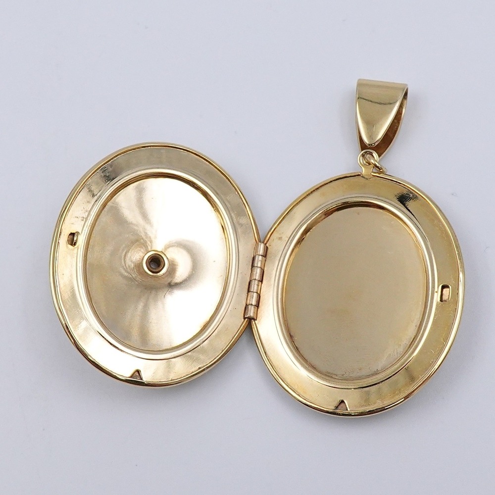 Victorian Revival Portrait‎ Locket Pendant Gold Tone Filigree Romantic - Picture 4 of 12